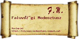 Faluvégi Modesztusz névjegykártya
